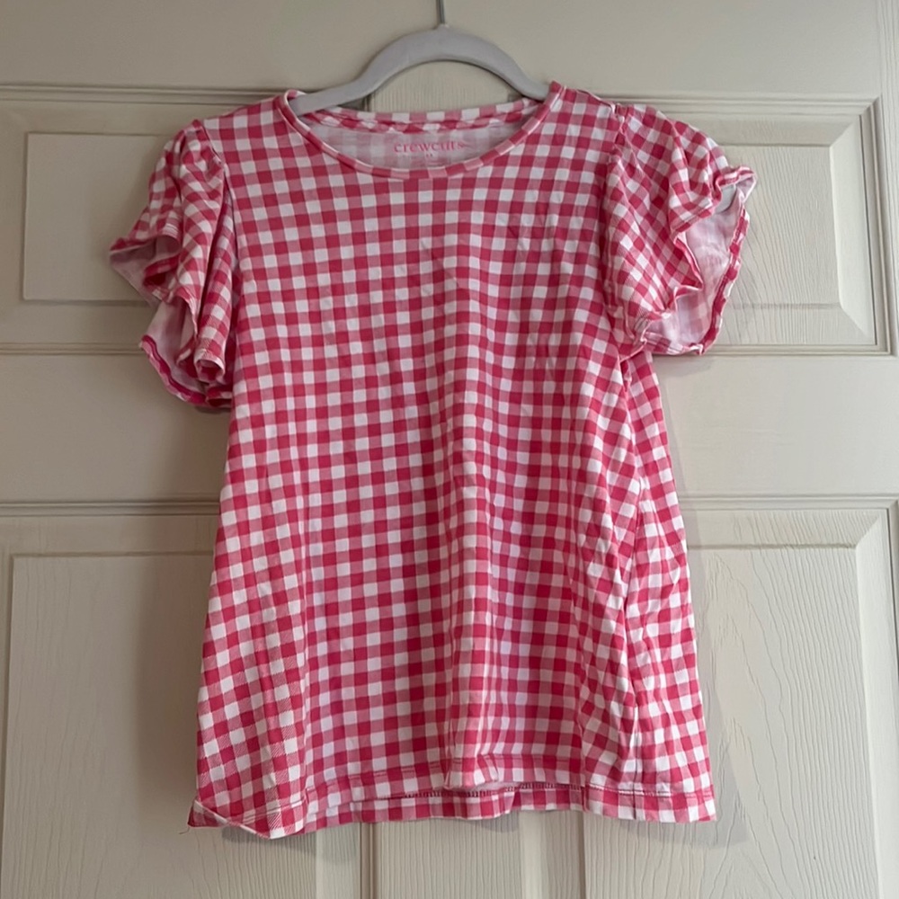 Crewcuts j crew pink gingham fits xxs Womens